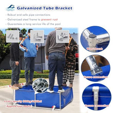 Home Swimming Pools, Rectangular Metal Frame Pool/ Albercas Para Niños Y Adultos W/ Flow Valve for Ages 6 and Up, 1.2m Deep Backyard Above Ground Pool, 1 1.5 2 2.5 3 M Canvas Fish Pond(B Deep 48in/1.2