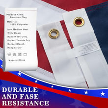 High Wind American Flag Outdoor 12x18 Ft, Long Lasting US Flags for Outside