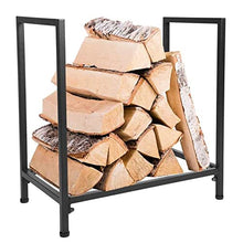 DJVHSRI Firewood Holder Indoor Outdoor Firewood Rack Wrought Iron Fireplace Log Wood Storage Holder Stand Black Log Organizer Rack Fireplace Accessories Indoor/Outdoor Firewood R,
