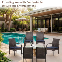 SAILARY Outdoor Wicker Rattan Chairs Patio Furniture Sets with Cushions, 350lbs Capacity, All-Weather Rattan Sofa Set for Garden, Porch, Backyard, 6PCS, Brown