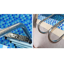 Swimming Pool Ladder Stainless Steel Water Park up and Down Ladder with 4 Anti-Skid Pedals Anti-Corrosion and Anti-Rust/Strong Load-Bearing no Embedded/Silver / 57cm (Silver 57cm)