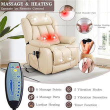 HTERWQEA Dual Motor Power Lift Recliner Chair with Massage Heat, Remote