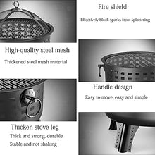 SLGGPJBU Backyard Patio Garden Fireplace Fire Pit Outdoor Garden Fire Pit Concrete Round and Wood Burning Fire Pit 2 in 1 Fireplace for Bonfire Barbecue in The Wild for