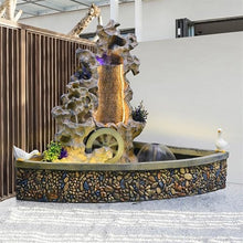 GLigeT Outdoor Water Fountain Chinese Courtyard Rockery Water Decoration, Fish Pond Balcony Garden Taihu Stone Landscape Decoration, Into The Outdoor Layout Landscape Outdoor Fountain