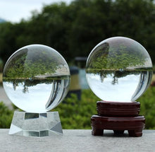 LoKori Transparent Polished Crystal Ball Large Glass Decorative Gemstone Spheres Garden Reflective Gazing Globe Camera Sphere and Photography Orb,A,16cm/6.3in