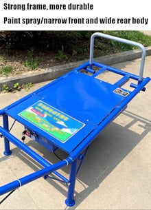 POLGDW Household Industrial Electric Small Cart, Cargo Outdoor Garden Cart, Heavy Duty 4 Wheels Platform Hand Cart Trolley, 400kg Load (A)