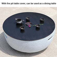 Fire Pit Table with Grill Shelf, 75cm Magnesium Oxide Artificial Stone Base (3 in 1Fire Pit Square Table & Grill)