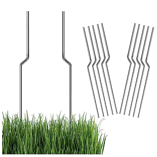 500 Pack Yard Sign Stakes - 24-Inch Metal Yard Sign Holder, Heavy Duty 9 Gauge Steel Wire Stakes for Lawn Signs for Corrugated Plastic Signs - American Made