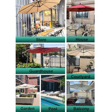 ZMNXAS Cantilever Patio Umbrella with Base Included,Offset Patio Umbrella,Table Umbrellas,Outdoor Shade for Garden Deck Pool Patio,Backyard(A,9ft(270cm))