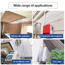 Patio Awning Canopy Outdoor Polycarbonate 50x100cm Waterproof UV Protection Arc Roof Window Shade Rain Shelter for Entrance & Porch