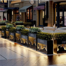 YUHUAWF Garden Bench Solar Powered Illuminated Splicable Planter Decor Flower Pot Planter Box with Bench
