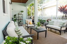 Polywood Vineyard Deep Seating Loveseat Teak/Dune Burlap