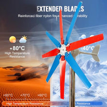 HENGJINGTR 12V 24V 48V 14000W Vertical Turbine Hybrid Solar Wind System with 8 Blades Controller and for Boats, Gazebos, Houses, Businesses, Industry Wind Turbine Generator Kit,48v