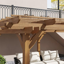 Outsunny 12' x 16' Outdoor Wood Pergola Brown