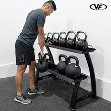 Valor Fitness Kettlebell Storage Rack 2 Tier Levels Heavy Duty Weight Holder Organize Gym Equipment BG-23