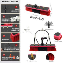 3-10 Metre Telescopic Extending Water Fed Upstairs-180°Rotatable Brush Head Telescopic Cleaning Brush Outdoor Window Glass Solar Panel,9M