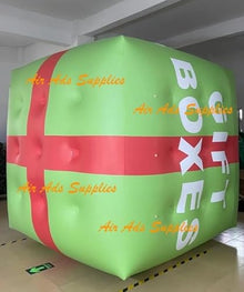 Air-Ads Supplies 8ft Giant Inflatable Square Balloon Advertising Gift Box Green