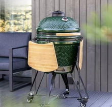 21 Inch Outdoor Egg Shape Ceramic BBQ Grill, Round Charcoal Grill for Patio Garden Backyard(Red)