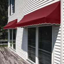 Awntech 10' Nantucket (124.5"-44"-36") Curved Slope Fixed Awning, Burgundy