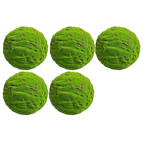 Green Artificial Moss Balls, Handmade Sphere Moss Hanging Balls for DIY Wedding Party Home Hotel Decoratio, Hangin Plants Landscape Landscaping Ball (Color : Diameter: 45cm/17.71in, Size : 5pcs)