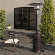 Fire Sense 63717 Performance Series Patio Heater With Wheels 46,000 BTU Output Electronic Ignition System Portable Outdoor Propane Heater For Residential - Espresso
