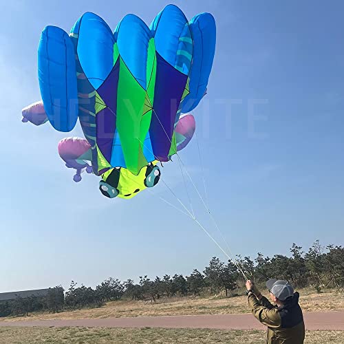 Yingfeida HFLY Large 20 SQ.M. Blue Inflatable Frog Kite for Adults