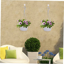 24 Sets Chain Hanging Small Planter Garden Planters Containers Pot Balcony Basket Flowerpots Pots Chlorophytum and for Wall Outdoor Plant Hooks Plants Fence Flower (Whitex4pcs 17X8.6CMx4pcs)