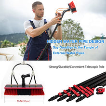 Telescopic Window Cleaning Pole Kit Extendable Brush for Roof Glass Solar Panel Water Fed Equipment for Outdoor 5.4M Length