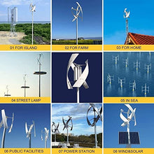 Free Energy Generator 1000W Vertical Wind Turbine Generator 3 Blades Wind Power Generator with Controller for Home Factory Use