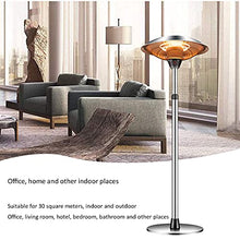 Outdoor Electric Heater 3000W Patio Heater Outdoor Heater with Tip Over Protection Instant Warm Radiator Carbon Fiber Heating Tube Small (Carbon Fiber) 210 cm (82 inches) (210 cm) Small (Halogen))