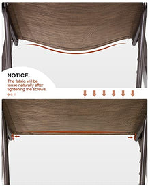 Crestlive Products 4PCS Outdoor Chaise Lounge Chairs Set with Side Tables, Adjustable Recliner Brown