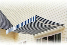 WZUOPG Manual Retractable Awning Door Window Awning Shelter Outdoor Canopy Home Deck Canopy with Manual Crank Handle（Frame Included ）