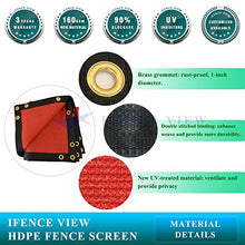 Ifenceview 16' x 5' to 16' x 80' Patio Top Canopy Awning Fence Privacy Screen Driveway Carport Barn Kennel Yard Garden Plants Crops Shade Cloth Mesh Net Pergola Gazebos Cover (16' x 72', Red)