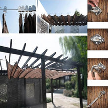FENGZEQUAN Retractable Pergola Canopy Replacement Outdoor Shade Cover for Patio Garden Deck Gazebo Porch, Wave Sun Shade Awning with Slide on Wire Cable Hardware(W1.8*L11m/W5.90*L36.08ft)