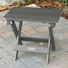 highwood Classic Westport Adirondack Chairs with Side Table, Coastal Teak
