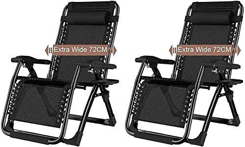 YYBOES Lightweight Sun Lounger Foldable Chairs, Garden Chairs Set of 2 Folding Reclining, Sun Lounger Deck Chair, Folding Loungers Chair, Portable
