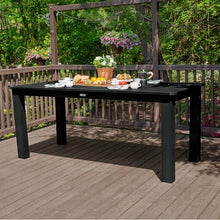 highwood AD-ST7LH2CO5BA-BKE Lehigh 7pc Rectangular Counter Height Dining Set 84" x 42", Black