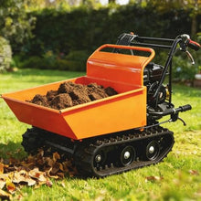 Chery Industrial TB-G65 660 Lbs Gas-Powered Track Barrow Welded Steel Bucket All-Terrain Transport for Construction Farm Landscaping (Standard Tracked Dumper)