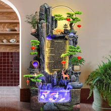 GLigeT Outdoor Water Fountain Water Fountain with Rockery, Circulating Water Landscape Fish Tank, Living Room Balcony Office Decorations Outdoor Fountain(Size:Small-A)