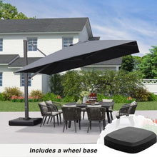 OROTLECT 144'' Square Cantilever Umbrella With Wheeled Base,Gray