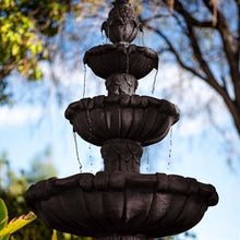 XBrand 58.3" 3-Tier Outdoor Freestanding Water Fountain - Classic Leaf Design, Brown Resin, Large Bird Bath with Pump - Ideal for Yard, Lawn and Garden, Porch Décor