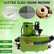 Small Glass Edging Machine, Electric Portable Glass Edger, Straight Round Bevel Edge Trimmer Grinder, Straight Round Bevelled Glass Edging Grinder Glass Acryl Polisher for Glass Stone Green