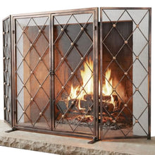 Generic 32 Inch Freestanding Folding Spark Guard with Doors Wrought Iron