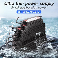 IP67 Power Supply 12V 24V LED Transformer 36W 60W 100W 200W 300W 400W 500W Water Resistant PSU LED Driver Converter(600W,DC 12V)
