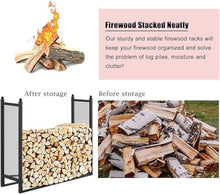 YHdtUO Firewood Rack Fireplace Firewood Rack 3.8 Ft, Indoor Firewood Holder Outdoor Firewood Storage Rack, Logs Stand Stacker Holder for Deck, Patio, Garden, and Porch,