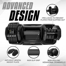 Yes4All Selectorized Dumbbell Set 55 Lbs Pair Black