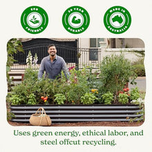 Epic Gardening 5-in-1 Modular Galvanized Raised Garden Bed Kit, 29" Tall Food-Safe Metal Planter Box, Large Raised Garden Beds Outdoor for Vegetables, Flowers, Herbs & Fruits - Mist Green