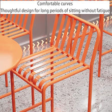 Bar Stool Round Metal Bar Table Set with 2 Vertical Slat Back Stools, Outdoor Counter Height Table Height 105cm/41inch for Small Places, Dining Room, Living Room, Cafe