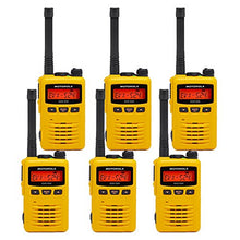 Vertex Standard 6 Pack Motorola EVX-S24 UHF Water Submersible Dustproof Yellow Digital Two Way Radios Preprogrammed