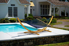 Hatteras Hammocks Executive Navy DuraCord Rope Hammock – 13 ft. x 65 in., 2-Person, 450 lb Capacity, Cumaru Spreader Bar, Zinc-Plated Hardware – Handcrafted in The USA